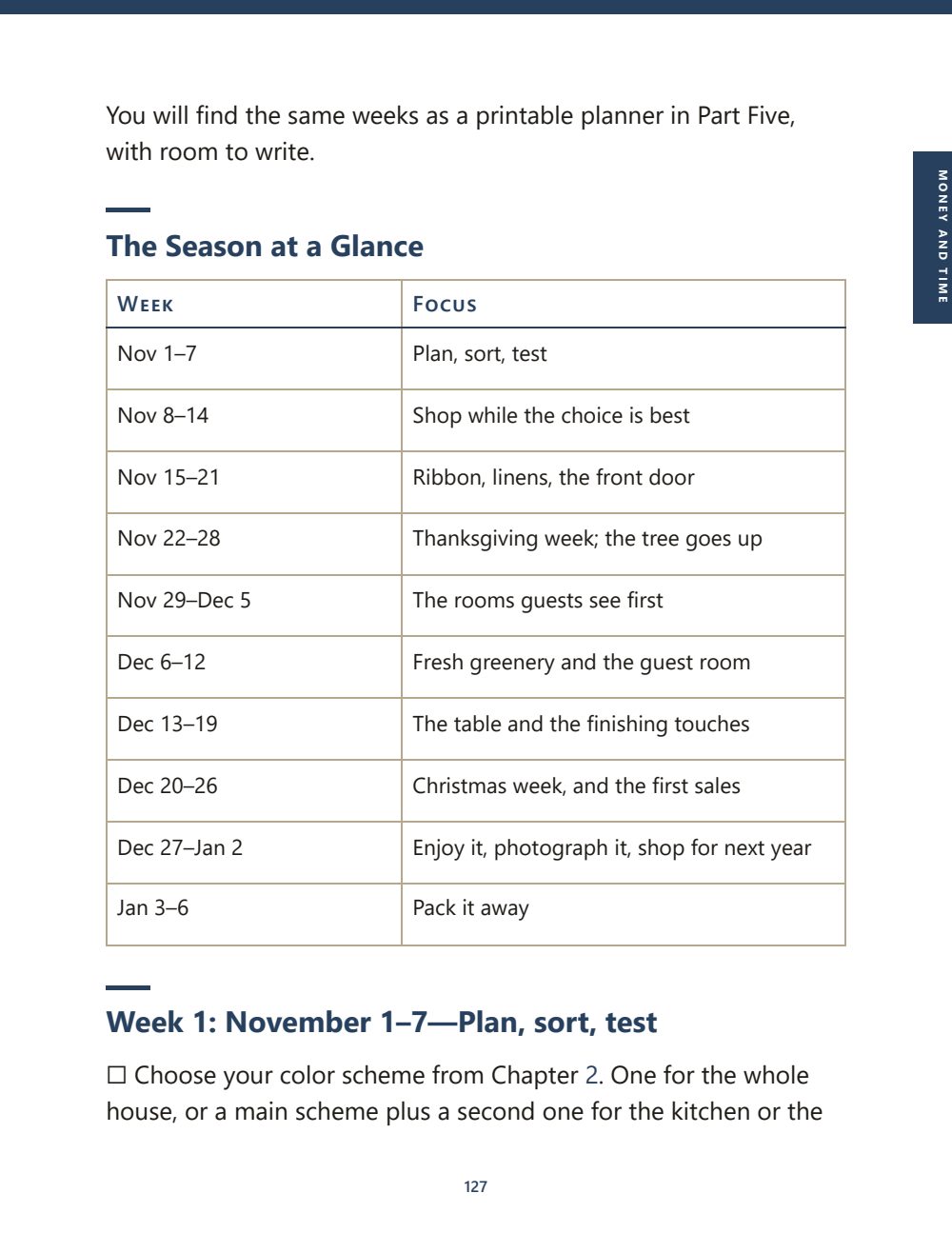 Chapter 15: the calendar, week 1